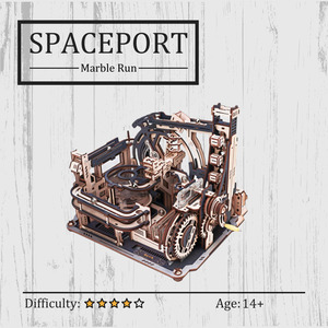 Spaceport Marble Run 3D Wooden Puzzle