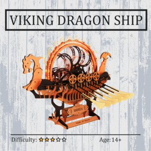 Viking Dragon Ship 3D Wooden Puzzle