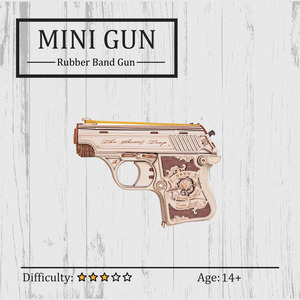 3d Wooden Puzzles: Mini Gun 3D Wooden PuzzleCross Escape Wheel