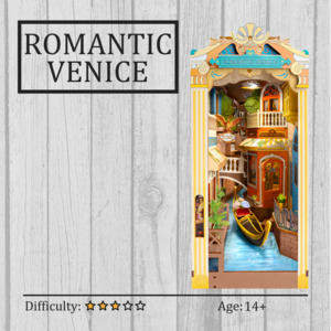 3d Wooden Puzzles: Romantic Venice DIY Book Nook 3D Wooden Puzzle