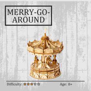 Merry-Go-Round 3D Wooden Puzzle