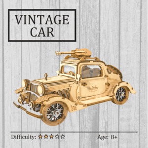 Vintage Car 3D Wooden Puzzle