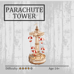 Parachute Tower 3D Wooden Puzzle