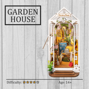 Diy Book Nook: Garden House DIY Book Nook 3D Wooden Puzzle