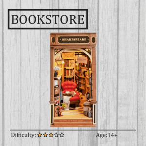 Diy Book Nook: Bookstore DIY Book Nook 3D Wooden Puzzle