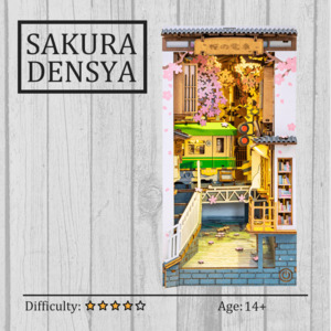 Sakura Densya DIY Book Nook 3D Wooden Puzzle