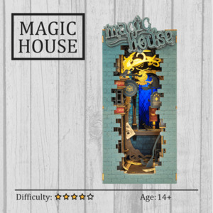 Diy Book Nook: Magic House DIY Book Nook 3D Wooden Puzzle