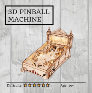 Entertainment: 3D Pinball Machine Wooden Puzzle