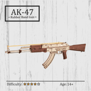Entertainment: AK-47 Assault Rifle 3D Wooden Puzzle