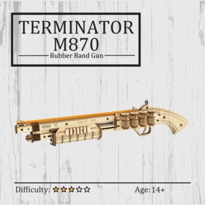 Entertainment: Terminator M870 3D Wooden Puzzle
