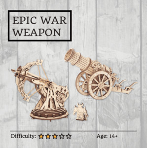 Entertainment: Epic War Weapon 3D Wooden Puzzle