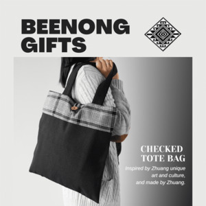 Checked Tote Bag