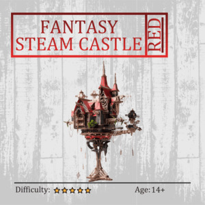 3d Wooden Puzzles: Fantasy Steam Castle Red