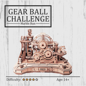 Gear Ball Challenge 3D Wooden Puzzle