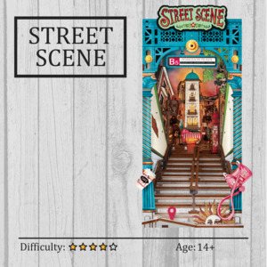 Street Scene DIY Book Nook 3D Wooden Puzzle