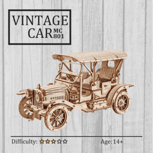 3d Wooden Puzzles: Vintage Car MC801 3D Wooden Puzzle