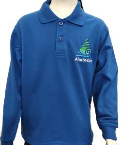 Ahutoetoe School: Ahutoetoe School - Long Sleeve Polo Shirt