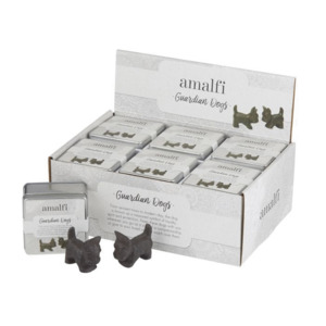 Her: Amalfi Guardian Dogs 2pcs Set Rustic Brown 4x7cm