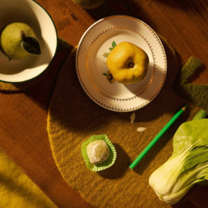 Kitchen: Muskhane Apple Pastille - 100% Felt Pistachio