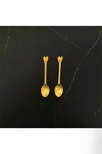 Kitchen: Nel Lusso Heart Teaspoon - Brass