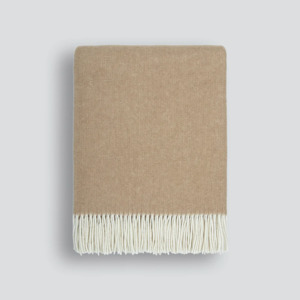 Baya Mosman (100% Merino Wool) Throw - Sand 140x200cm”