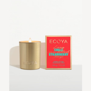 Living: Ecoya Chilli Strawberry Mini Goldie Candle Holiday Collection