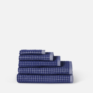 Bath Body: Citta Nero Cotton Bath Mat Cobalt/Cream 50x85cm