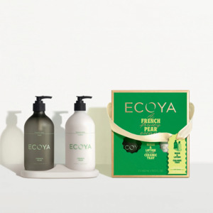 Ecoya: Ecoya French Pear Bathroom Gift Set Holiday Collection