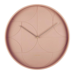Karlsson Echelon Wall Clock - Faded Pink