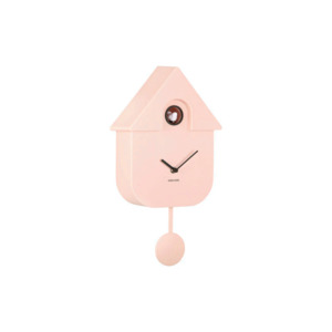 Karlsson Modern Cuckoo Clock - Soft Pink