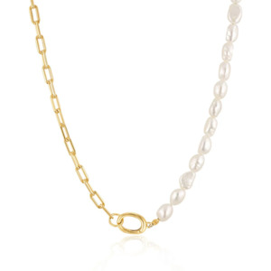 Linda Tahija: Linda Tahija Paperclip Baroque Pearl Necklace