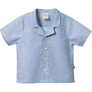 Nature Baby Guthrie Shirt Linen - Blue Stripe