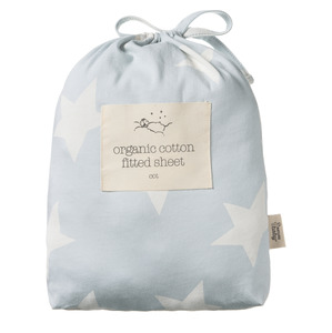 Nature Baby Fitted Sheet - Magic Blue Print Bassinet