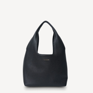 Saben Kiki Shoulder Bag - Black Lightly Milled