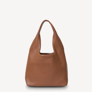 Saben Kiki Shoulder Bag - Tan Lightly Milled