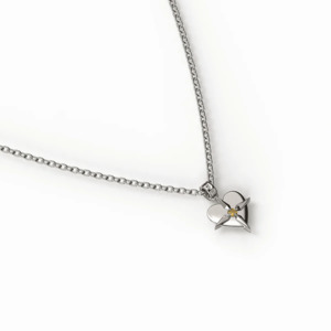 STOLEN GIRLFRIEND BIRTHSTONE HEART NECKLACE - NOVEMBER SILVER/CITRINE