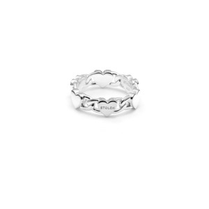 Stolen Girlfriend Love Chain Eternity Ring - Sterling Silver 925