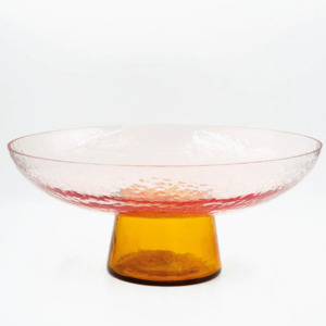 Bianca Lorenne: Bianca Lorenne Pedestal Bowl Rose/Amber - Large
