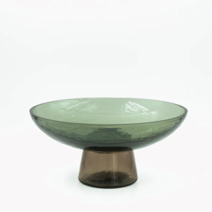 Bianca Lorenne: Bianca Lorenne Pedestal Bowl Fern/Bronze - Small