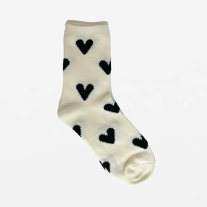 Stella Gemma: Stella + Gemma Sock Hearts - White
