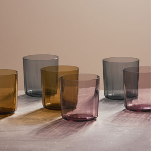 Glassware: Citta Facet Tumbler Set of 2 - 360ml 8.4cmdiax8.75cmh