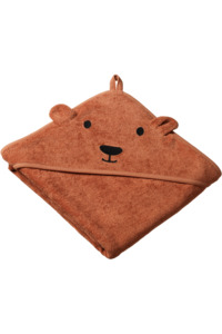 Towels: Nature Baby Bear Hooded Towel - Hazelnut One Size