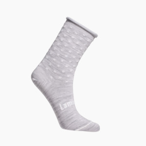 Lamington: Lamington Merino Wool Roll Top Crew Socks | WOMAN | Powder