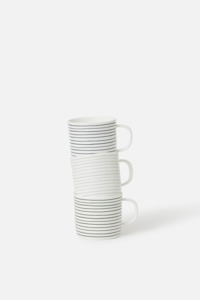 Kitchen: Citta Stripe Coffee Cup 8.5cmdiax7.5cmh
