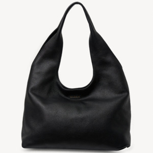 Her: Saben Kip Shoulder Bag - Black Lightly Milled
