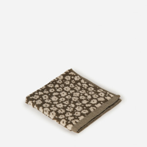 Bath Body: Citta Forget Me Not Cotton Face Cloth - Ivy/Oat 35x35cm