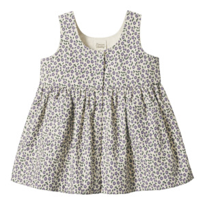 Child Baby: Nature Baby Amelia Pinafore - Briarwood Heron Print