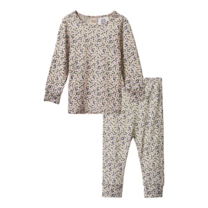 Nature Baby Merino 2PC Pyjamas - Briarwood Lilac Print