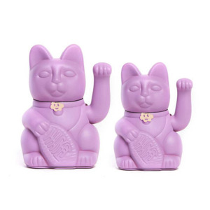 Living: Diminuto Cielo Luckycat Mauve Decorative Tabletop Object