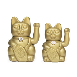 Living: Diminuto Cielo Luckycat Gold Decorative Tabletop Object